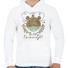 PRINTFASHION Boldog Karácsonyt! - Férfi kapucnis pulóver - Fehér