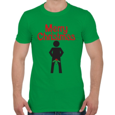 PRINTFASHION Boldog Karácsonyt! - Férfi póló - Zöld férfi póló