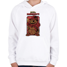 PRINTFASHION BOLDOG KARÁCSONYT - Gyerek kapucnis pulóver - Fehér gyerek pulóver, kardigán
