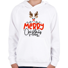 PRINTFASHION boldog karácsonyt  - Gyerek kapucnis pulóver - Fehér