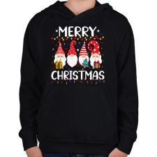 PRINTFASHION boldog karácsonyt  - Gyerek kapucnis pulóver - Fekete gyerek pulóver, kardigán