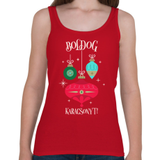 PRINTFASHION Boldog Karácsonyt - Női atléta - Cseresznyepiros