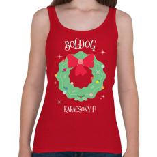 PRINTFASHION Boldog Karácsonyt - Női atléta - Cseresznyepiros