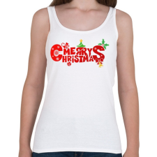 PRINTFASHION Boldog karácsonyt - Női atléta - Fehér női trikó