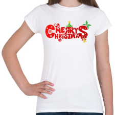 PRINTFASHION Boldog karácsonyt - Női póló - Fehér női póló