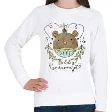 PRINTFASHION Boldog Karácsonyt! - Női pulóver - Fehér női pulóver, kardigán