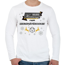 PRINTFASHION Boldog karácsonyt! (Szerepjátékosnak) - Férfi hosszú ujjú póló - Fehér férfi póló