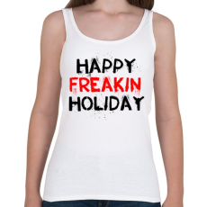 PRINTFASHION Boldog kiba**ott ünnepeket - Női atléta - Fehér