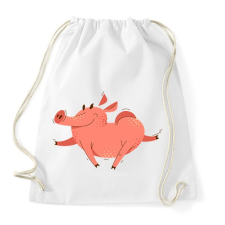PRINTFASHION Boldog malac - Sportzsák, Tornazsák - Fehér tornazsák