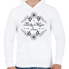 PRINTFASHION Boldog nőnapot - Névvel - Férfi kapucnis pulóver - Fehér