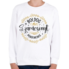 PRINTFASHION Boldog Szarácsonyt - Gyerek pulóver - Fehér