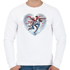 PRINTFASHION Boldog szerelem télen - Férfi pulóver - Fehér