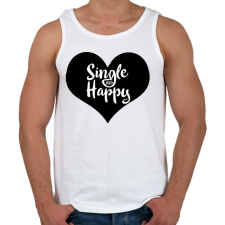 PRINTFASHION Boldog szingli - Férfi atléta - Fehér atléta, trikó