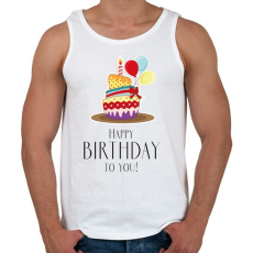 PRINTFASHION Boldog születésnapot!  - Férfi atléta - Fehér