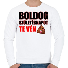 PRINTFASHION Boldog születésnapot te.. - Férfi pulóver - Fehér férfi pulóver, kardigán