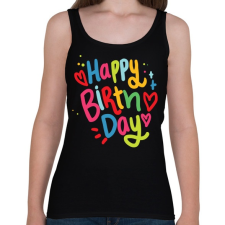 PRINTFASHION Boldog szülinapot - Női atléta - Fekete női trikó