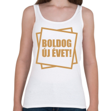 PRINTFASHION Boldog Új Évet! 03 - Női atléta - Fehér női trikó