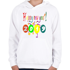 PRINTFASHION Boldog újévet1 - Gyerek kapucnis pulóver - Fehér gyerek pulóver, kardigán