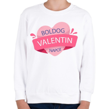 PRINTFASHION Boldog Valentin Napot - Gyerek pulóver - Fehér gyerek pulóver, kardigán