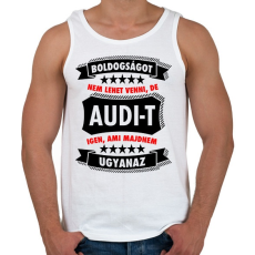 PRINTFASHION Boldogság = Audi - Férfi atléta - Fehér