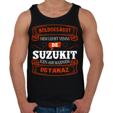 PRINTFASHION Boldogságot nem lehet venni de suzukit igen - Férfi atléta - Fekete