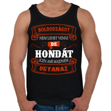 PRINTFASHION Boldogságot nem lehet venni hondát igen - Férfi atléta - Fekete