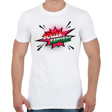 PRINTFASHION Böllér kapitány - Férfi póló - Fehér