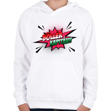 PRINTFASHION Böllér kapitány - Gyerek kapucnis pulóver - Fehér