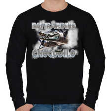 PRINTFASHION Bombardino Crocodilo - Férfi pulóver - Fekete férfi pulóver, kardigán