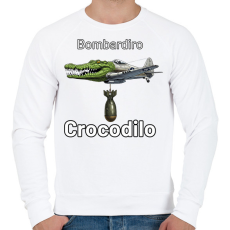 PRINTFASHION Bombardiro Crocodilo - Férfi pulóver - Fehér