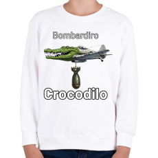 PRINTFASHION Bombardiro Crocodilo - Gyerek pulóver - Fehér