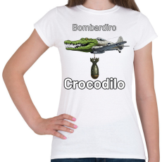 PRINTFASHION Bombardiro Crocodilo - Női póló - Fehér