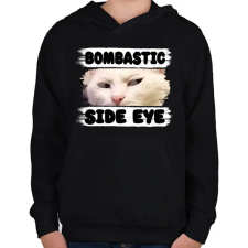 PRINTFASHION bombastic side eye - Gyerek kapucnis pulóver - Fekete gyerek pulóver, kardigán