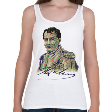 PRINTFASHION Bonaparte Napoleon színes - Női atléta - Fehér női trikó