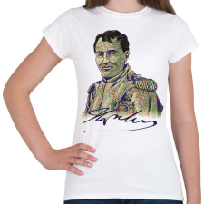 PRINTFASHION Bonaparte Napoleon színes - Női póló - Fehér női póló