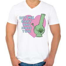 PRINTFASHION Bongozgatás - Férfi V-nyakú póló - Fehér férfi póló