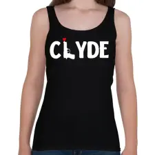 PRINTFASHION Bonnie Clyde páros póló - Clyde - Női atléta - Fekete női trikó