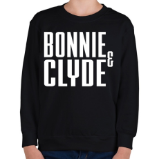 PRINTFASHION Bonnie és Clyde - Gyerek pulóver - Fekete