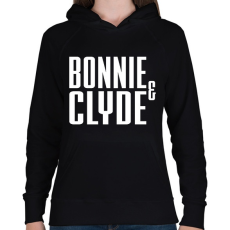 PRINTFASHION Bonnie és Clyde - Női kapucnis pulóver - Fekete