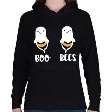 PRINTFASHION Boo Bees - Női kapucnis pulóver - Fekete női pulóver, kardigán