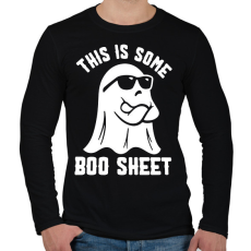 PRINTFASHION Boo Sheet - Férfi hosszú ujjú póló - Fekete