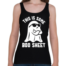 PRINTFASHION Boo Sheet - Női atléta - Fekete női trikó