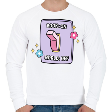 PRINTFASHION Book on - Férfi pulóver - Fehér férfi pulóver, kardigán