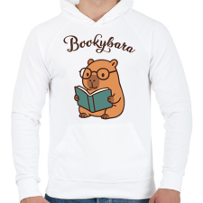 PRINTFASHION Bookybara - Férfi kapucnis pulóver - Fehér férfi pulóver, kardigán
