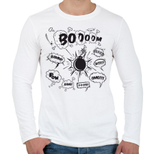 PRINTFASHION boom - Férfi hosszú ujjú póló - Fehér férfi póló