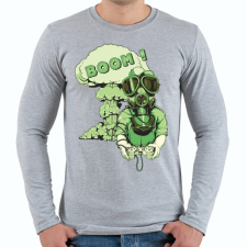 PRINTFASHION Boom - Férfi hosszú ujjú póló - Sport szürke férfi póló