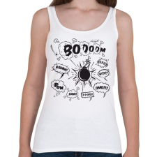 PRINTFASHION boom - Női atléta - Fehér női trikó