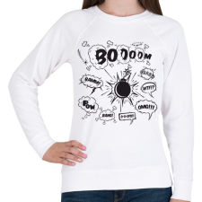 PRINTFASHION boom - Női pulóver - Fehér női pulóver, kardigán