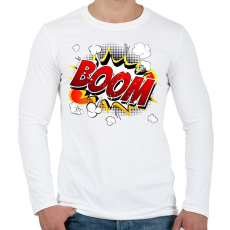 PRINTFASHION boomm - Férfi hosszú ujjú póló - Fehér