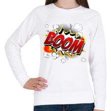 PRINTFASHION boomm - Női pulóver - Fehér női pulóver, kardigán